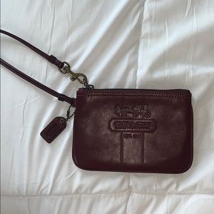 coach leather ware hand wristlet